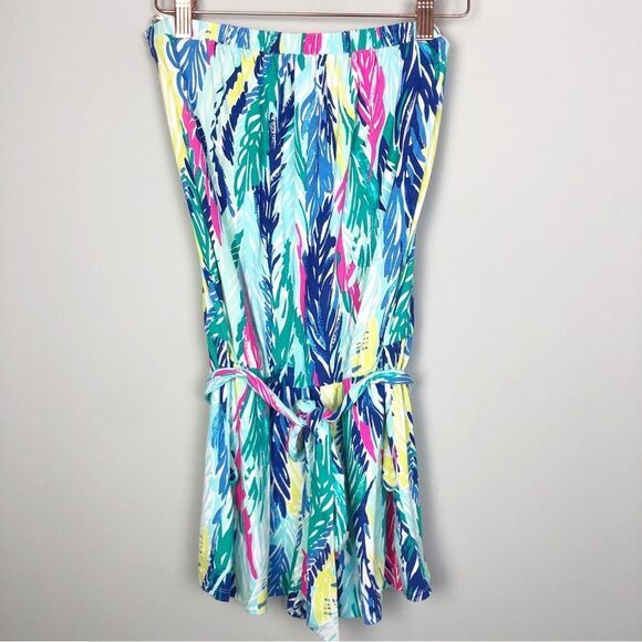 LILLY PULITZER | Strapless Belted Ritz Romper in Light As A Feather Women’s XS - Picture 3 of 11